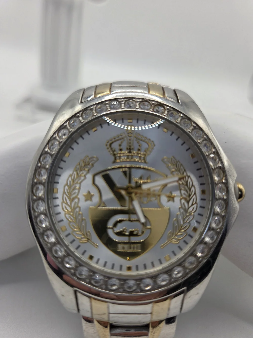 Marc Ecko Two Tone Swarovski Crystal Encore Oz Men's Bracelet Watch
